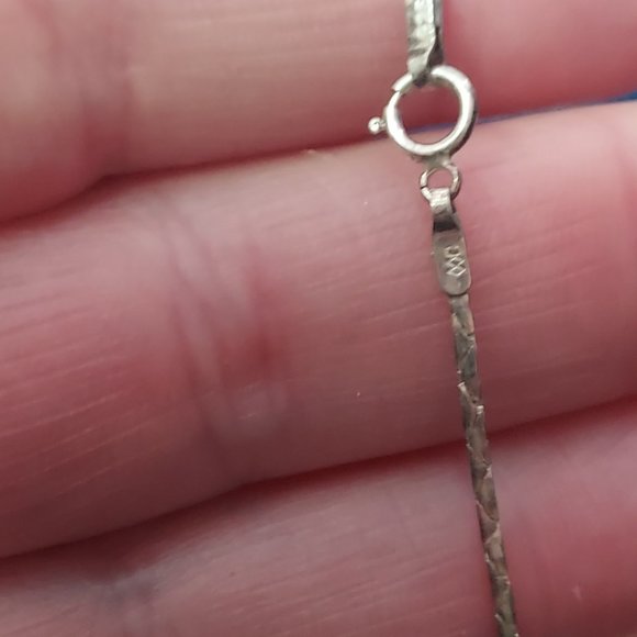 Sterling Lapis & gold leaf signed JKM Lea. - Picture 5 of 7